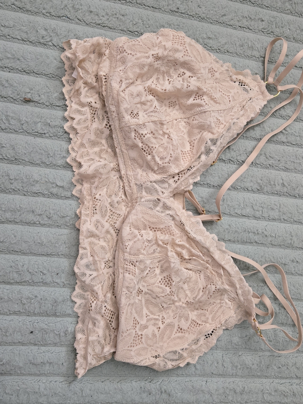 aerie Lace Triangle Bralette - Blush